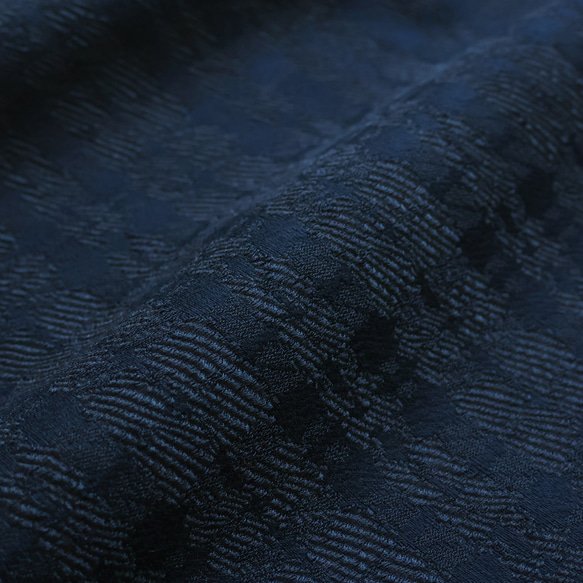 在庫僅か！【選べるデザイン！】 チェックジャガード ドッキングワンピース【ネイビー】 12枚目の画像