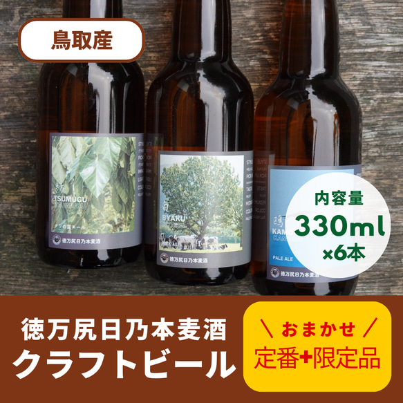 【☆限定価格☆】鳥取県のクラフトビール詰め合わせ♪6本内容お任せセット！(330ml×6本） 1枚目の画像