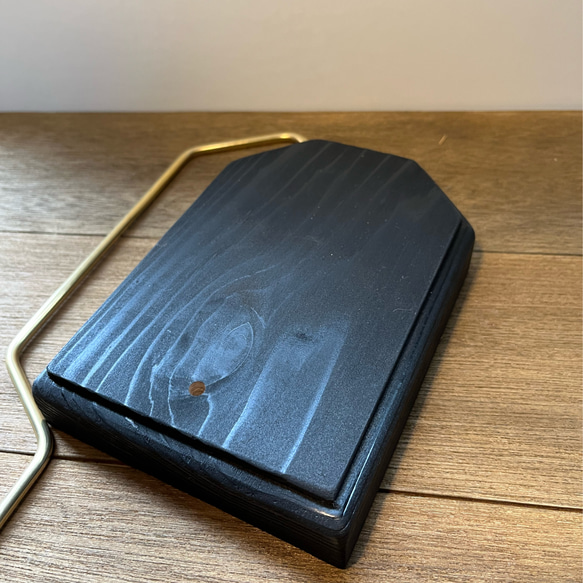 【送料無料】漆黒カラー　ランタンスタンド　真鍮5φ アウトドア　キャンプギア　インテリア雑貨 4枚目の画像