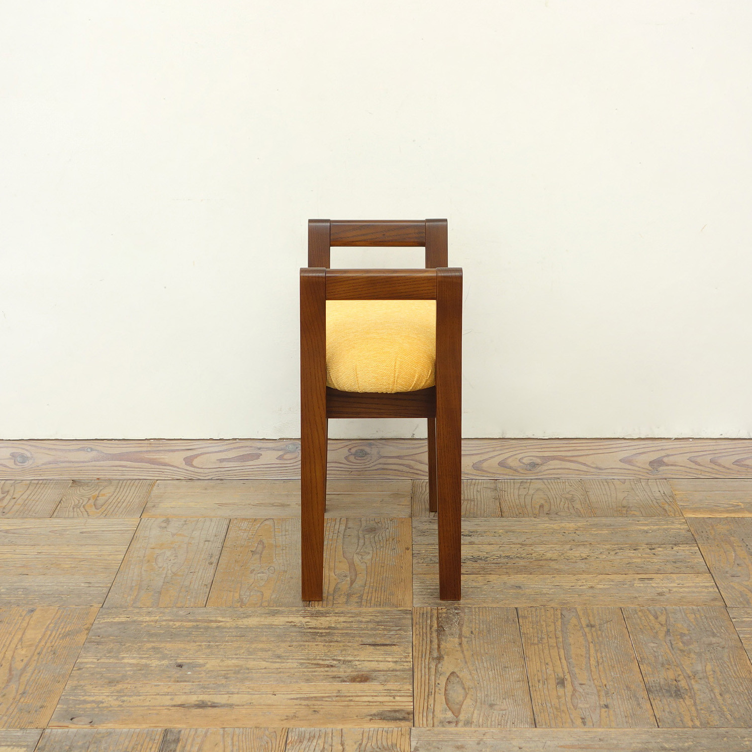 玄関スツール ダブルアーム 収納付 (BR×ANイエロー)