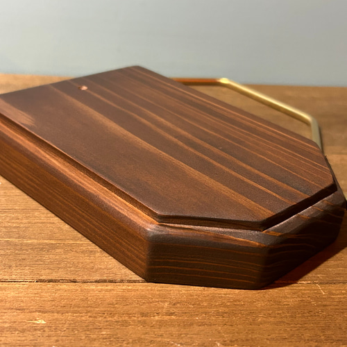 ウォールナットカラー ランタンスタンド 真鍮5φ アウトドア用品