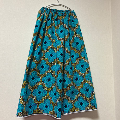 アフリカン ギャザースカート アフリカプリント アフリカ布 アフリカ  