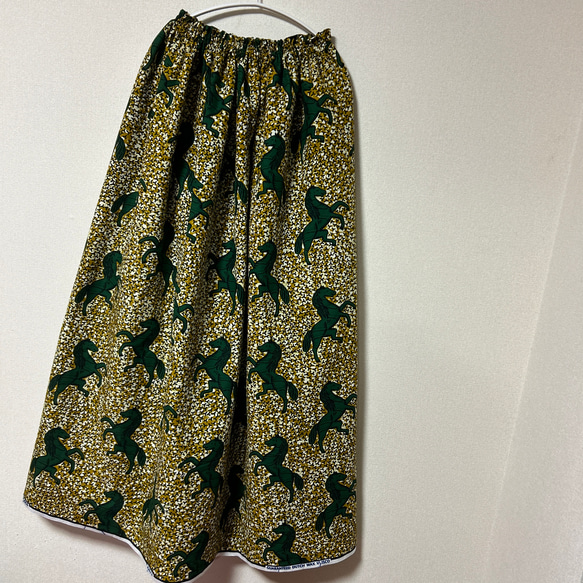 アフリカン ギャザースカート♪ アフリカプリント アフリカ布 アフリカ  