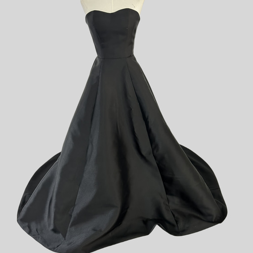 パーティードレス ブラック ファスナー 2次会/合コン/デート ベア  