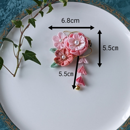 jjennyss ご予約ページ。つまみ細工 髪飾り ヘアクリップ 大サイズ＊クラシックカラー＊レトロなヘアクリップ＊つまみ細工