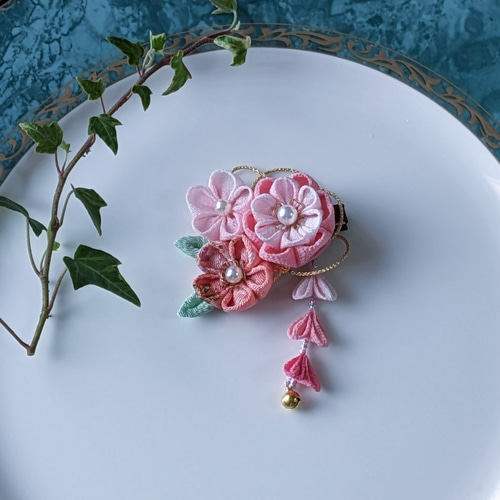 つまみ細工 髪飾り ヘアクリップ 滑り止め 七五三