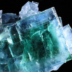 美品✨パープルレイン ポケット フローライト クラスター 綺麗なブルーのゾーニング 天然 バイカラー フローライト