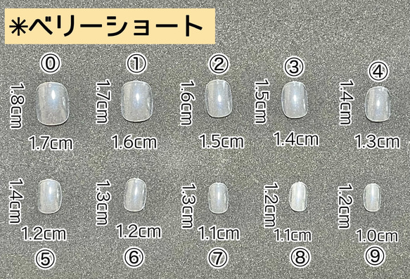 【1種類】サイズ確認用ネイルチップ 2枚目の画像