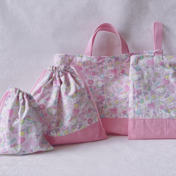 はたらくくるま♡入園5点セット レッスンバッグ 上履き入れ 着替え袋