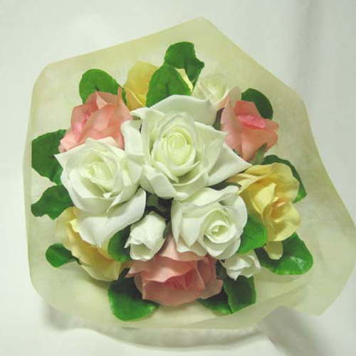 布花 いろんな薔薇の花束を アートフラワー suMire-bouquet 布花