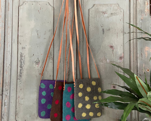 数量限定オーダーショルダーポーチ三毛柄　羊毛フェルト 数量限定オーダーショルダーポーチ三毛柄 羊毛フェルト お品書き