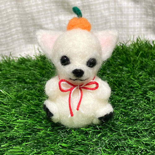 白チワワ 羊毛フェルト 羊毛フェルト モカ＆ラテ 通販 15791760