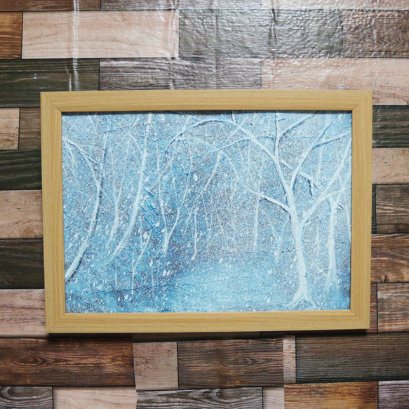 油絵 油彩 絵画 【吹雪の森】 【公式通販】