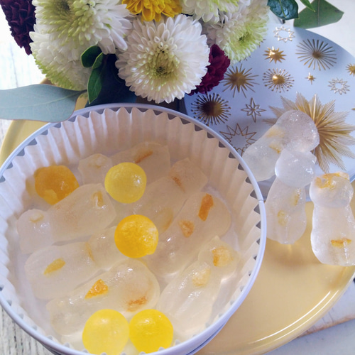 Creema限定』猫ちゃん好きに!猫ちゃんの琥珀糖※木頭柚子※柚子ピール※白