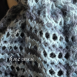 手染め毛糸 silkwool マフラーカラフル手編み　柔らかく暖かい シルクウールオリジナル プレゼント 11枚目の画像