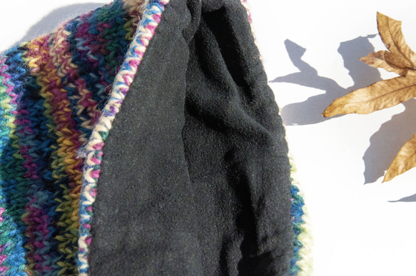 手編みウールスカーフ/ニットスカーフ/かぎ針編みストライプスカーフ/手編みスカーフ - Caixia グラデーション ボヘミアン 5枚目の画像