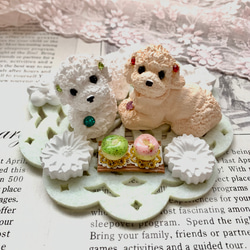 アロマストーン✨おしゃれ好きなテディベア♡ガラスの小瓶付き