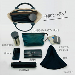 《1点のみ》大人のための帆布トート【マルチカラーネイビー系】 9枚目の画像