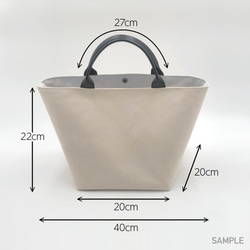 《1点のみ》大人のための帆布トート【マルチカラーネイビー系】 8枚目の画像