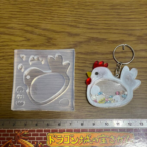 シマエナガ3cm【シェイカーシリコンモールド型】 樹脂・レジン