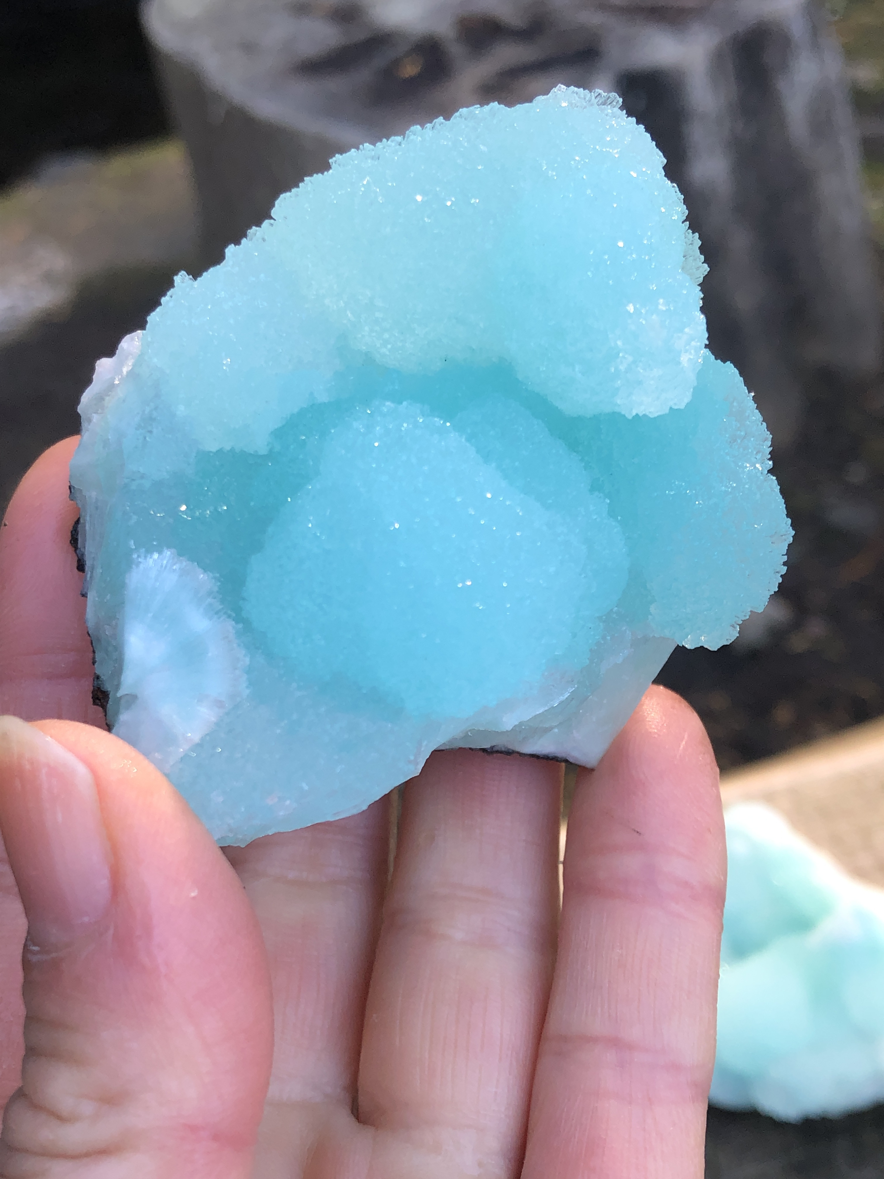 美品✨ブルーアラゴナイト母岩付き結晶原石