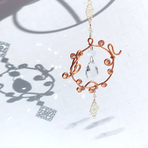 音符モチーフのサンキャッチャー オーナメント ドロップモチーフ 風水