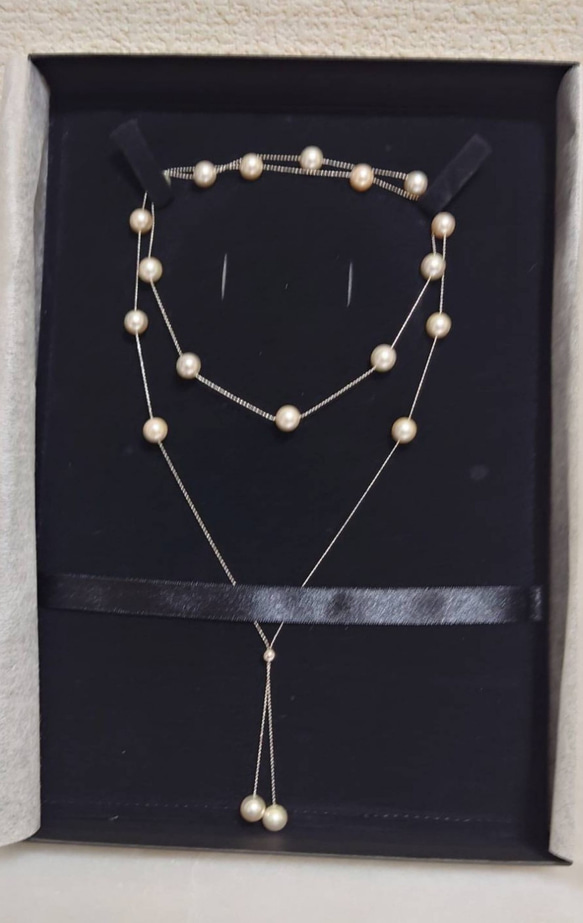 【限定1本】Ptロング本真珠ネックレス 1枚目の画像