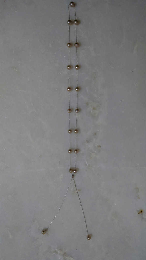【限定1本】Ptロング本真珠ネックレス 3枚目の画像
