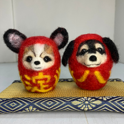 うちの子ダルマセミオーダー 羊毛フェルト犬 うちのこダルマ 羊毛