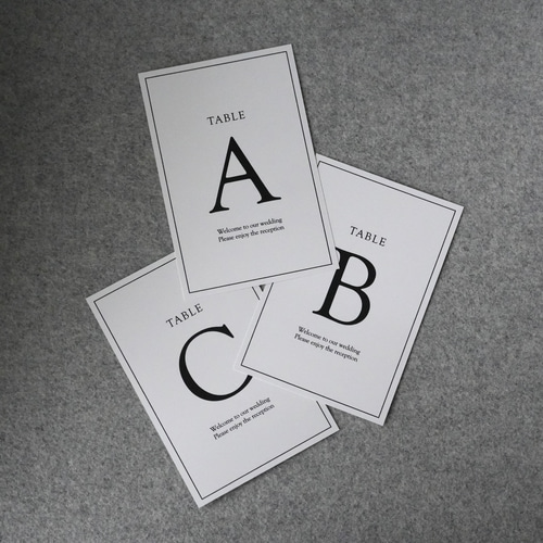 テーブルナンバー 結婚式 披露宴 ウェディング ブライダル ペーパー