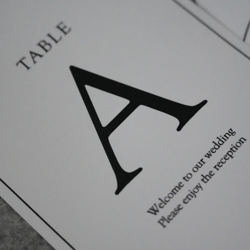 テーブルナンバー 結婚式 披露宴 ウェディング ブライダル ペーパー
