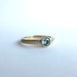 [三月生日石] K18 巴西「聖瑪麗亞海藍寶石」戒指 [高品質] 第8張的照片