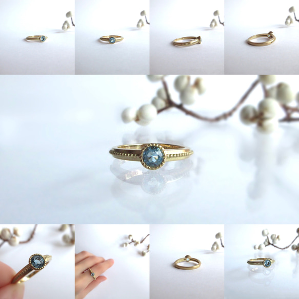 [三月生日石] K18 巴西「聖瑪麗亞海藍寶石」戒指 [高品質] 第19張的照片