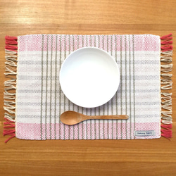 ほっこり　裂織り　ランチョンマットとコースター ほっこり 裂織り ランチョンマットとコースター