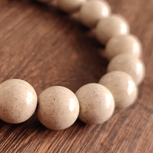 ◇鑑定済み◇北投石 12mm玉◇桐箱◇| ANNA - 天然石 - ブレスレット  