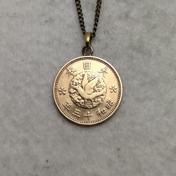 八咫烏 一銭黄銅貨ネックレス ラッキーアイテム ネックレス