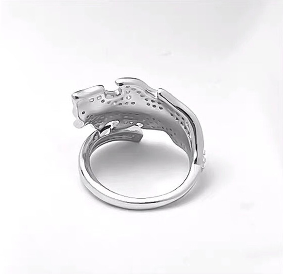 リーフ ゴールド パヴェ 高炭素ダイヤモンド キラキラ ゴージャス ラグジュアリー白 ホワイト 指輪 リング レトロ 14枚目の画像