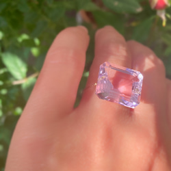 Prana candy gem ✴︎ローズドフランスアメジスト✴︎k14gfリング　約13号 10枚目の画像