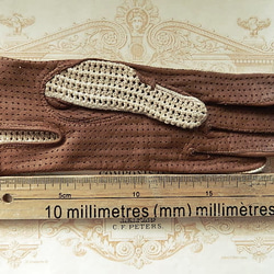 ＊ヴィンテージの素敵なグローブ　手袋 クロッシェ ニッティング 革 レザー 8枚目の画像