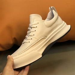 メンズ本革の板靴英倫風厚底スポーツカジュアル靴 2カラー·サイズ調整無料  20-1243 18枚目の画像