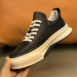 メンズ本革の板靴英倫風厚底スポーツカジュアル靴 2カラー·サイズ調整無料  20-1243 9枚目の画像
