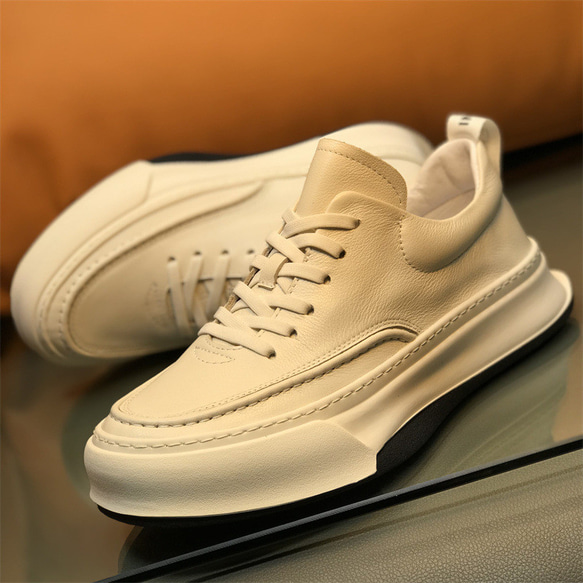 メンズ本革の板靴英倫風厚底スポーツカジュアル靴 2カラー·サイズ調整無料  20-1243 11枚目の画像