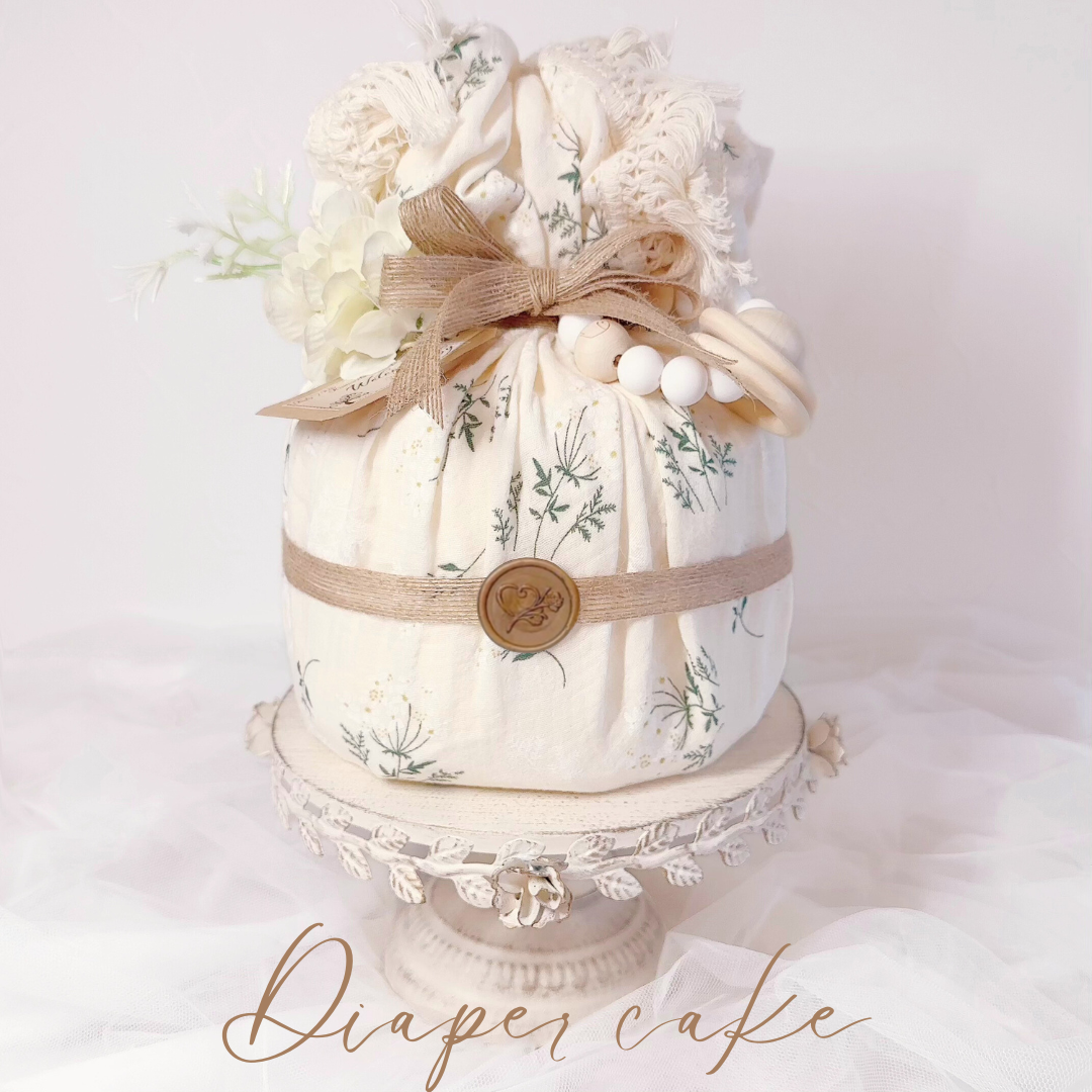 オムツケーキ ＜Flower＞ 出産祝い ギフト プレゼント 雑貨