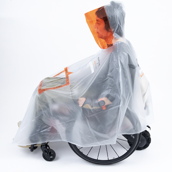 ピロレーシング ビームスデザイン 車椅子用レインコート 雨の車椅子移動を快適に 男女兼用 BMSR001-0400 送料 7枚目の画像
