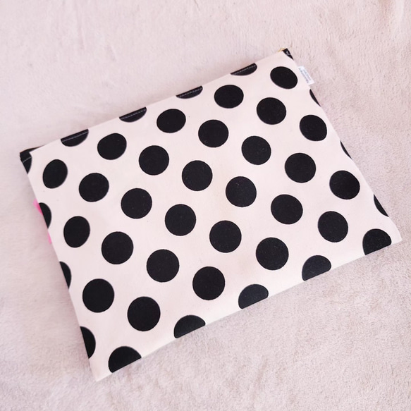 黑色圓點帆布多袋小號推薦用於收納露營裝備 第4張的照片