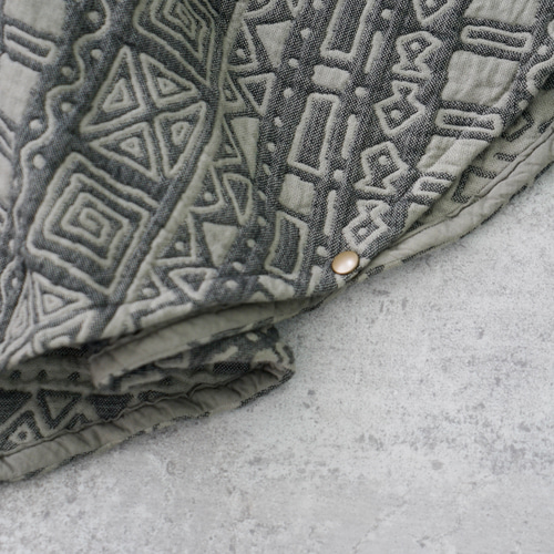 △廃盤△てるてるフードポンチョ/カーキ/三河木綿 コート UZUiRO