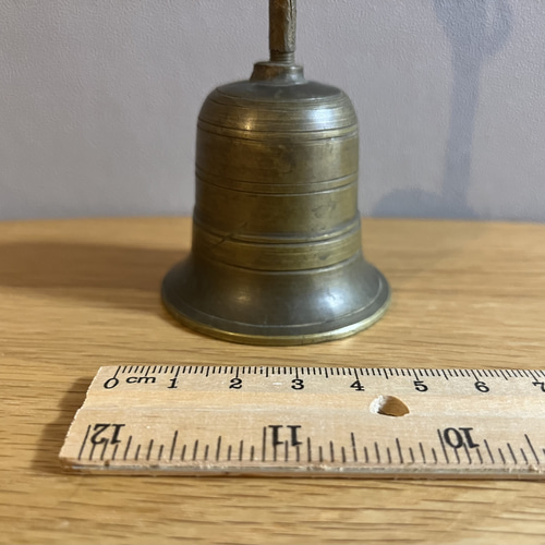 米国の古いハンドベル 呼び鈴 真鍮 クリスマス 卓上ベル アンティーク