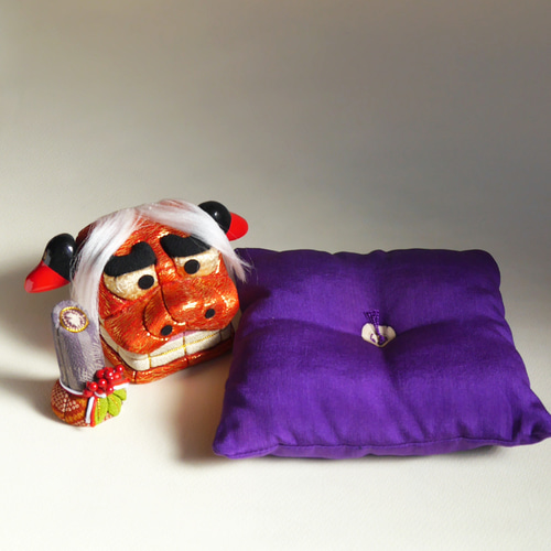 獅子頭 木目込み人形 門松と座布団付き その他人形 鶴 通販