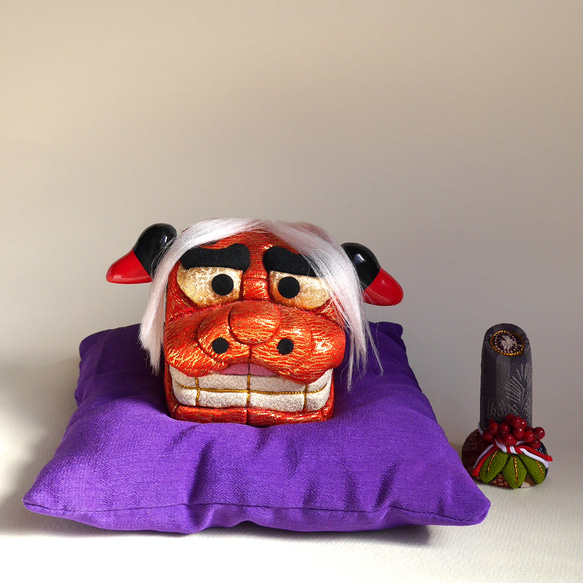 獅子頭 木目込み人形 門松と座布団付き その他人形 鶴 通販