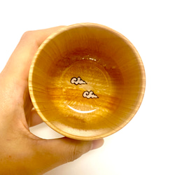 ヒノキのカップ　2024年　干支　辰　龍　木のカップ　縁起物　飾りにも　 3枚目の画像